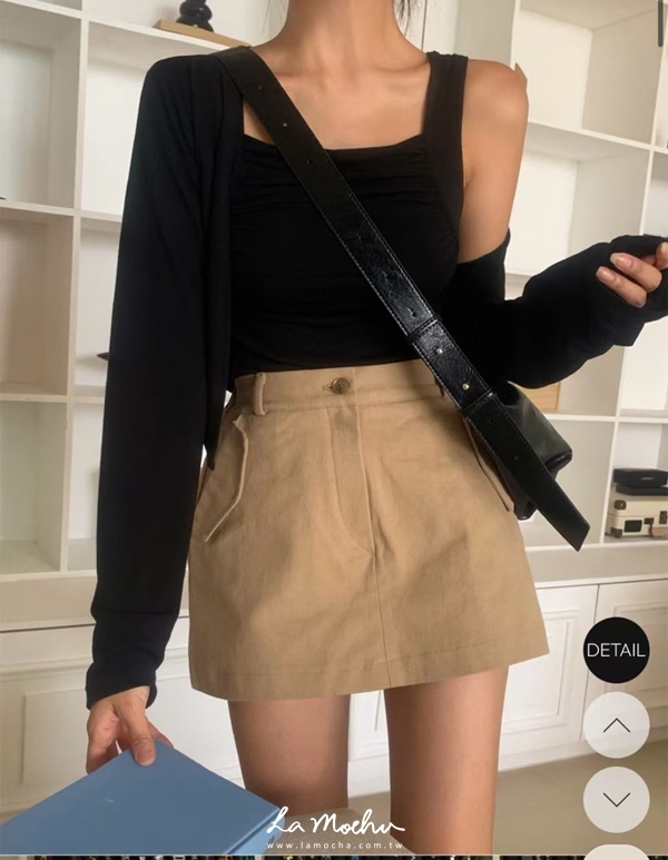 前口袋蓋工作褲裙